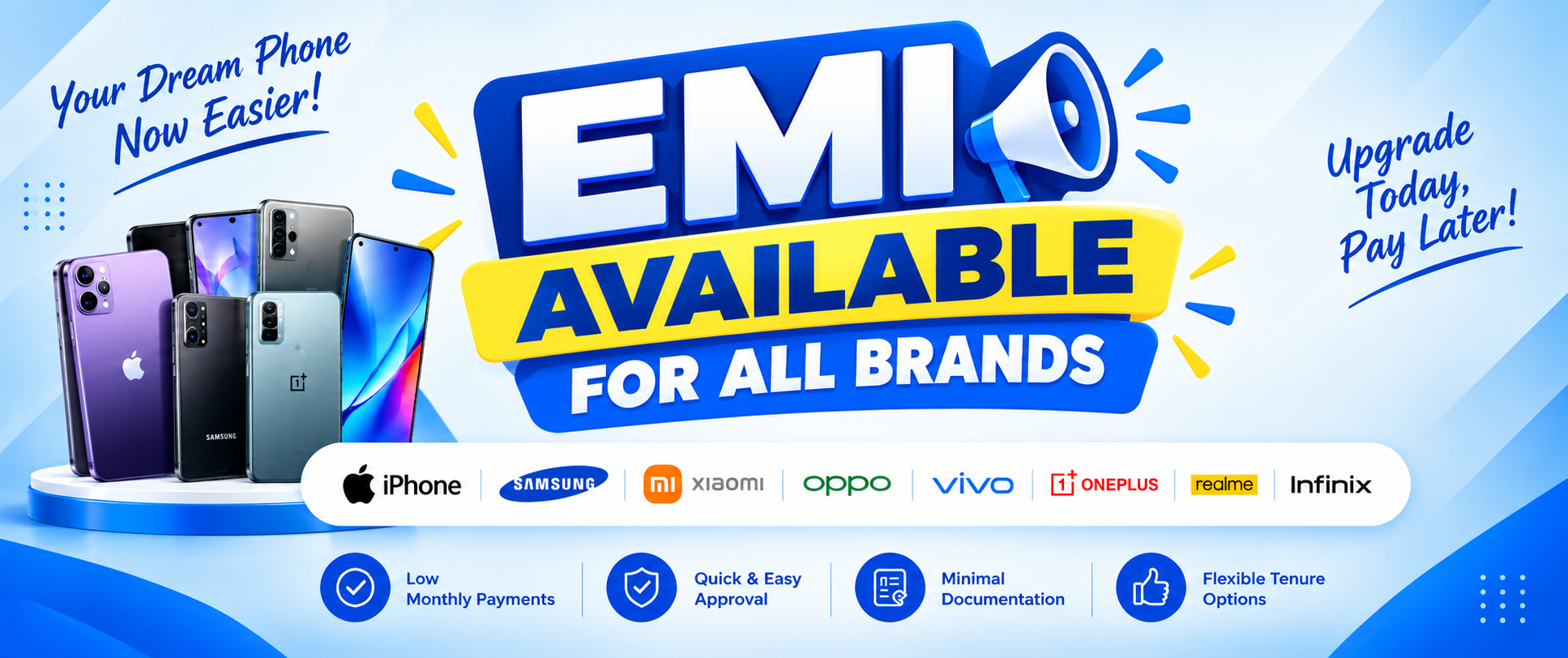 All Brands EMI Available · Kistabandi Offer (किस्ताबन्दी सुविधा)